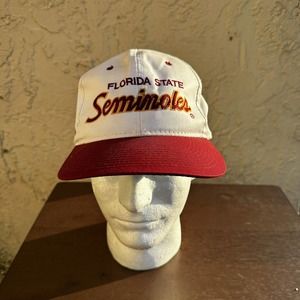 VINTAGE Sports Specialties Florida State Seminoles Hat Cap Mens One Size White